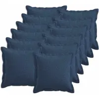 vidaXL Kussensloop 12 st HOUTEN Blauw 45 x 45 cm Faux Linnen