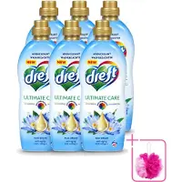 Dreft 6 x - Wasverzachter - Gekleurde Was - Blauwe Droom - Anti-Veroudering - 40 Wasbeurten - Bulkverpakking - Wasverzachter - Douchemop - Anti-aging