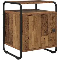 vidaXL Nachtkastje Oud hout Bewerkt hout