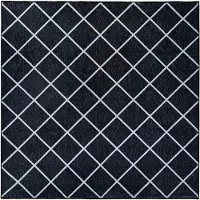vidaXL - Tapijt - ORIZ - Zwart - diamantpatroon - 200 - x - 200 - cm - 100% - Polyester