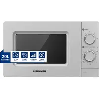 Heinner HMW-MD20MSL Solo Magnetron Vrijstaand 20 Liter - 700W met 5 Vermogensstanden - Ontdooifunctie & Timer 35 Min - Mechanische Bediening - Zilver