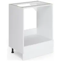 Vicco Keukenfront R-Line Wit Hoogglans 59.6 x 11.2 cm meubelfront voor de ovenombouwkast, Model 34625