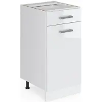 Vicco Keukenfront R-Line Wit Hoogglans 39.6 x 70.8 cm meubelfront voor de lade-onderkast, Model 34626