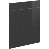 Vicco Keukenfront R-Line Antraciet Hoogglans 59.6 x 70.4 cm meubelfront voor de onderkast met lades, Model 37465