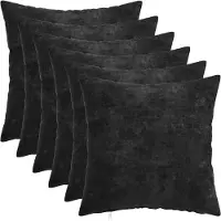 vidaXL Kussensloop 6 st HEERLEN Antraciet 40 x 40 cm Chenille Stof