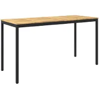 vidaXL Tuin Bar Tafel NAARDEN Whitewash en zwart 196 x 80,5 x 105 cm