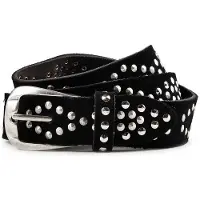 B.belt Studded belt Leder 80 cm zwart