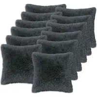 vidaXL Kussen 12 st HEERLEN Antraciet 45 x 45 cm PV Fleece