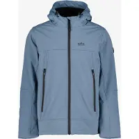 Kjelvik softshell heren outdoor jas lichtblauw maat L