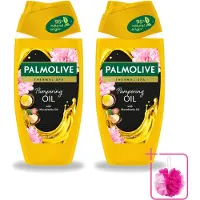 Palmolive 2 x - Thermal Spa - Douchegel - Pampering Oil - Macadamia - 250 ml - Bulkverpakking - Douchegel - Douchemop - Spa ervaring