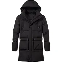 Local Fanatic Lange Puffer Jas Heren - Heren Jas Winter - Heren Winterjassen Volwassen - GS13361 - Zwart