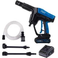 Scheppach Accu-hogedrukreiniger C-HPG35-X - 20V | 35 bar | 180 liter/uur debiet | 6 meter slang | verstelbare spuitmond | inclusief 2Ah accu + 2,4A oplader
