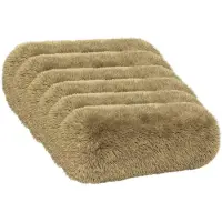 vidaXL Kussen 6 st HEERLEN Lichtgrijs Ø 15 x 40 cm PV Fleece