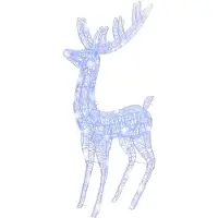 vidaXL Kerstdecoratie rendier XXL 3 st 250 LED's blauw 180 cm acryl