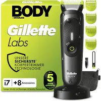 Gillette Labs Body i7 Intimate Trimmer - Intieme Zone Trimmer en Bodygroomer Voor Mannen – voor Lichaam en Schaamstreek – met SkinFirst Technologie en LED Lamp