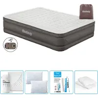 Bestway opblaasbare luchtbed - 2 personen - 152 x 203 x 46 cm - Bruin - Inclusief accessoires