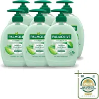 Palmolive 6 x – Handzeep – Hygiene Plus Sensitive – Pompje - 300 ml - Wasstrips - Handzeep Voor Gevoelige Huid - Gevoelige Huid - Handzeep Met Aloë Vera - Hygiëne - Handzeep Pompje