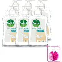 Dettol 6 x – Handzeep Gevoelige Huid – Mild & Verzorgend – 250 ml - Bulkverpakking - Gevoelige huid - Douchemop - Handhygiëne
