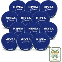 Nivea 12 x – Crème – Voor Gezicht, Handen en Lichaam – 250 ml - Wasstrips - Crème - Gezichtscreme - Handencreme - Lichaamcreme - Hydratatie