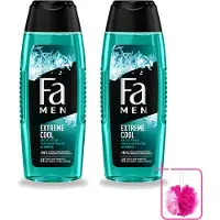Fa 2 x Men - Extreme Cool - 2 in 1 Douchegel & Shampoo - Menthol - 250 ml - Bulkverpakking - Douchegel en shampoo - Douchemop - Menthol