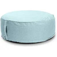 Unique living - Opblaasbare poef Senna - Light Blue - 70x70x25cm