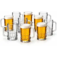Alessandro Bierglazen - Bierpullen - transparant glas - 10x stuks - 350 ml - bierfeest - oktoberfest