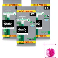 Wilkinson 3 x - Wegwerpscheermesjes - Extra Essential 2 Sensitive - Zacht - 15 mesjes - Bulkverpakking - Wegwerpscheermesje - Douchemop - Scheermesje