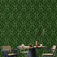 Bimago Waterbestendig Behang – Evening Green – Premium Vlies – 50 x 1000 cm – 5 m² – Meerkleurig – Voor Keuken, Badkamer, Woonkamer en Slaapkamer