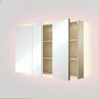 Linie Montro spiegelkast 120 x 75 cm scandinavische eik met spiegelverlichting