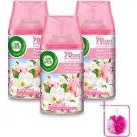 Air Wick 3 x - Luchtverfrisser Navulling - Magnolia & Kersenbloesem - Automatische Spray - 250 ml - Bulkverpakking - Luchtverfrisser - Douchemop - Geur