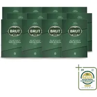 BRUT 12 x – Eau de Toilette – Original – 100 ml - Wasstrips - Original Eau De Toilette - Kruidige Geur - Amber - Lavendel - Mannelijke Geur