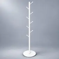 HEM Staande Kapstok Wit - 8 Haken - 175 cm - Met Microvezeldoekje