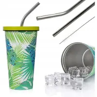 Casno Thermosbeker met Rietje - 510 ml - Ideaal voor de Zomer