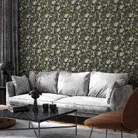 Bimago Behang - Fragrant flowers and herbs - green