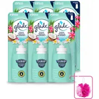 Glade 6 x – Sense & Spray Navulling – Exotic Tropical Blossoms – 18 ml - Bulkverpakking - Tropische geur - Douchemop - Bewegingssensor