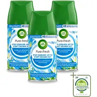 Air Wick 3 x – Navulling – Freshmatic Pure Lentedauw – 250 ml - Grootverpakking - Vaatwasstrips - Lentedauw - Geur - Parfum - Geurverspreiding - Geurneutralisatie