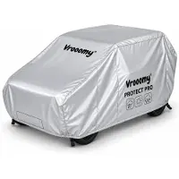 Vrooomy Protect Pro Beschermhoes voor Kinderauto, -motor en -quad - 160 x 95 x 85 cm, Waterafstotend, UV- & Krasbestendig - Grijs