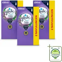 Glade 3 x - Touch & Fresh Navulling - Tranquil Lavender & Aloë - 2 × 10 ml - Grootverpakking - Vaatwasstrips - Geur - Ontspanning - Frisse Geur - Natuurlijke Geur - Kalme Geur
