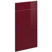 Vicco Keukenfront R-Line Rode hoogglans 39.6 x 70.4 cm meubelfront voor de onderkast met lades, Model 41254