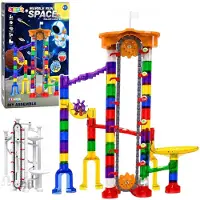Lean Toys Bouwblokken Space Track Voor Ballen Tunnels Transparant 3d 153 St.