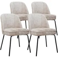 DS4U - Vida eetkamerstoel - Set van 4 - Champagne - Stof