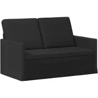 vidaXL - 2-zitsbank - Zwart - 130 - x - 81 - x - 82 - cm - Stof