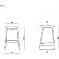 Unique METRO Keukenkruk 62cm - Wit Zitting - Stijlvol & Comfortabel