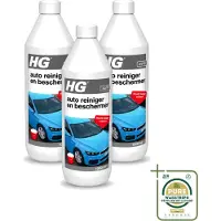 Hg 3 x - Autoreiniger & Beschermer - Houdt Langer Schoon - 50 tot 60 Wasbeurten - 1L - Wasstrips - Autoreiniger - Autobeschermer - Waxcomponenten - Auto Was - Auto Glans
