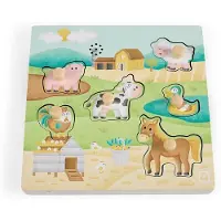 Eurekakids Friends Houten Muzikale Puzzel-boerderij