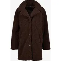 TwoDay dames teddy jas donkerbruin maat M