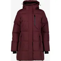 Kjelvik lange dames winterjas gewatteerd bordeauxrood maat S