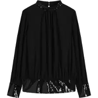 Bonprix Blouse van fijne tule met pailletten maat 52