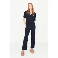 Trendyol Vrouwelijk Kraag Pyjama Set 2 pak
