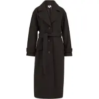 We fashion Tussenmantel donkerbruin